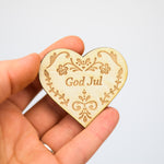 God Jul Heart Magnet