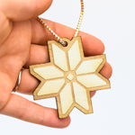 Wooden Snowflake Tag